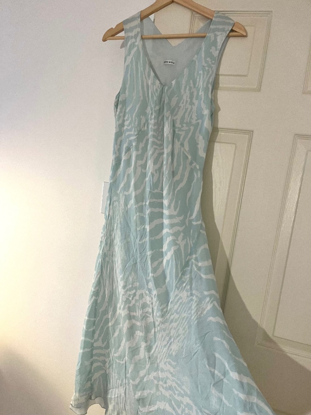 Cinzia Rocca - Light Blue, Turquoise and White Double Layer Maxi Dress